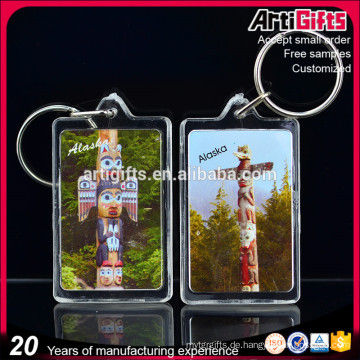 Paper inserting into Acrylic Photo Frame Souvenir Acrylic Key Chain